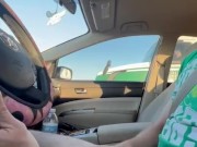 Hot trucker watches me jack off while driving