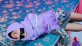 hogtie tied up indu with duct tape gag