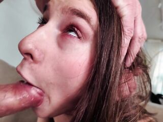 A ally's wife is in debt - now that babe gets FUCKED INTO ASS HARD - And gets cum in her throat!