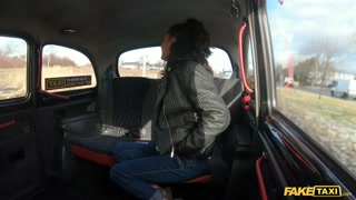 Fake Taxi in Spain with hot brunette Scarlet Rebel and a big cock