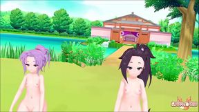 Kunoichi Duo Tsubaki & Sanzanka Seduce With Anime Passion