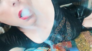 Magnificent FEMBOY SISSY Smokes Jerk Off Instructions