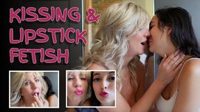 Kissing & Lipstick Fetish Girl Girl