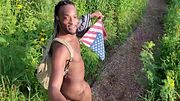 CAUGHT IN THE PARK! Nude walk gets Kennie Jai and his swinging dick caught by jogger!