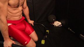 Wrestler Coregasm in Singlet