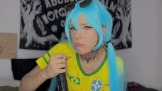 Hatsune Miku br guiando sua punheta