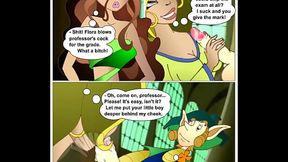 Layla find out how Flora gets her high exam marks (Winx Flash Comics)