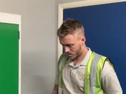 Engineer wanking at work