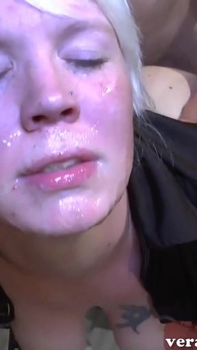 Key moment from "Fraulein S - normal girl next door first time gangbang"