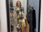 Public fun in changing room and restaurant with Lush remote controlled vibrator