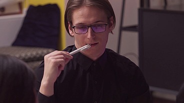 Nerdy boy was caught mustubating while preparing for exams