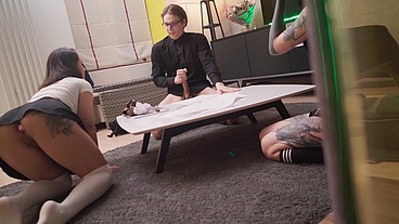 Nerdy boy was caught mustubating while preparing for exams