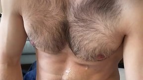 Masturbation solo with lydian grey: greedily enjoying a big cock and huge cumshot!