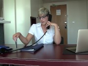SEXY SECRETARY BROOKS RIDES DILDO IN OFFICE XXX