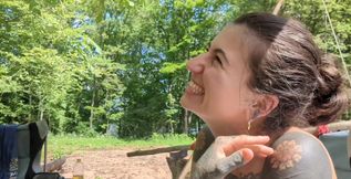 Outdoor Camping Blowjob with Cumshot