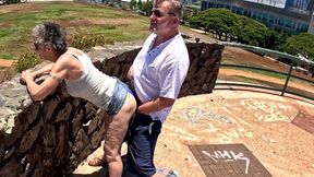 I Just Met This Visitor to Hawaii -- and Here We Are, Outdoors, Playing