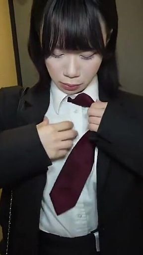 Misaki After School - No Bra No Panties Uniform Date with Her Pale F Cup Curves and First Mouth Finish