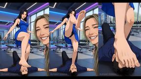 Two Women Relentless Face Stomping Gym Domination