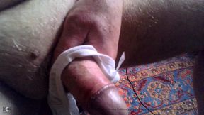 Jerking off with pee panties