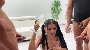 Bts - part 2 from (Wet) Min Galilea, 14 loads, Cum in Mouth, Bukkake, 5on1, BBC, Pee drink, DAP, Swallow