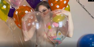 Popping Helium Balloons in the Nude after Birthday Party