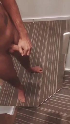 Solo cock jerk stroke showoff big dick