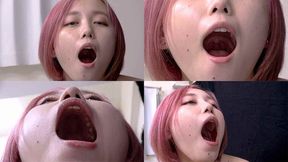 Nene Tanaka - CLOSE-UP of Japanese cute girl YAWNING yawn-09 - 1080p