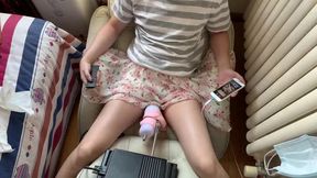 Cute Femboy Destroyed by Pink Machine Gushing Cum Nonstop 30Min