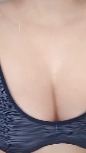 Titties Bounching on Bike