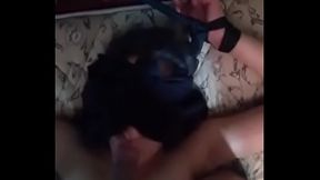 Amarrada y vendada mamada