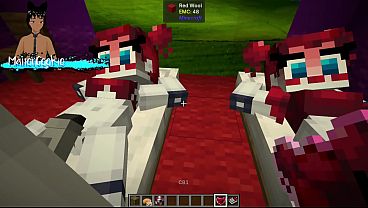 Minecraft FNAF Decor Mod- Some real nice poses from an animatronic, a hand job and sex on a bed