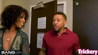 Ebony babe Misty Stone enjoys a wild ride with a big black cock