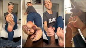 My First Foot Job & Hand job to Massive BBC