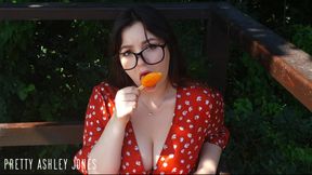 Sexy Girl Eats Ice Cream