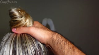 Blonde Masseuse Rather Rub My Cock With Her Feet! - Nike Low Cut Socks