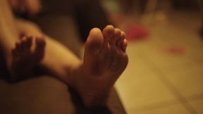 Showing off my feet while smoking