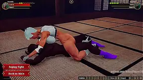 Broadzilla Battles Mandingo in Naked Fighter 3D Arena Showdown