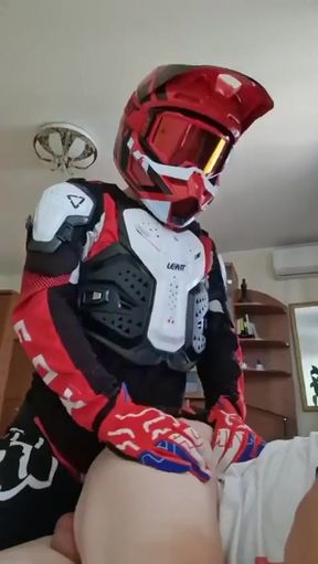 Guy Fucks Another Guy in a Motocross Outfit