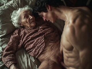 80 year old granny enjoys eighteen year old hard schlong - Boy voice roleplay audio AI Generated