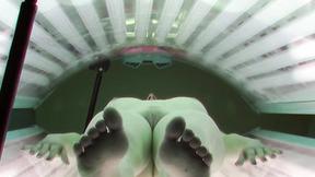 ”Ginger Czech Gal Voyeured In The Solarium”