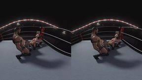 Liv Morgan and Alexa Bliss in hot animated spitroast threesome