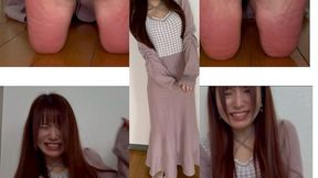 With Underwear Flash Japanese Beauty Sanatsun Size 6. 5 Bursting Laughter Super Sensitive Sole Tickling; 6 minutes 28 seconds