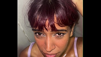 Very Pretty Teen Drinks Piss &amp_ Gives A Blowjob