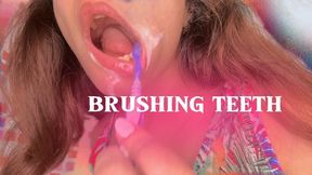 brushing teeth