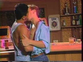 Sexy White Guy Gets Head From Gay Boyfriend While Standing Beside a Bar