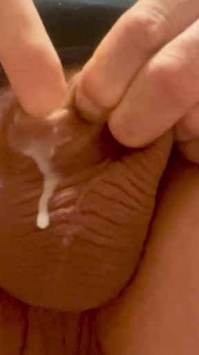 Slapping the micro penis pre-cum   Clip 1