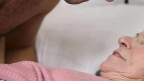 ”Large tits, gray pubes, huge desire for shaft”