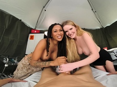 Horny army threesome during medical checkup