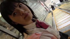 Bareback Style Candidate Number 13 Amu: a Girl Who Left School Early, Gets Horny While Rubbing Her Fat Tits. Gets Creampied