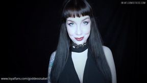 Lipstick JOE - fetish - lip gloss - JOI - brunette - goth girl - femdom pov - dark lipstick